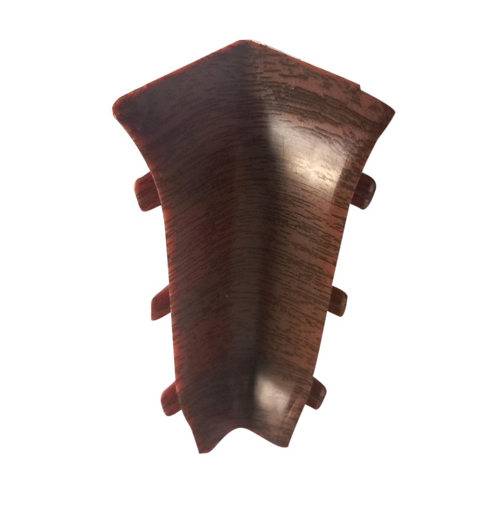 Угол внутренний для плинтуса 67мм "Идеал Элит" 293 / Орех темный