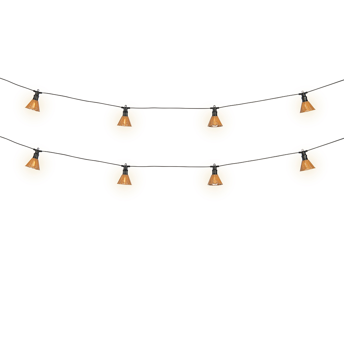 Электрогирлянда 450 см., 10 декоративных ламп белый теплый свет чер.кабель 220 В Indoor/Outdoor 8984