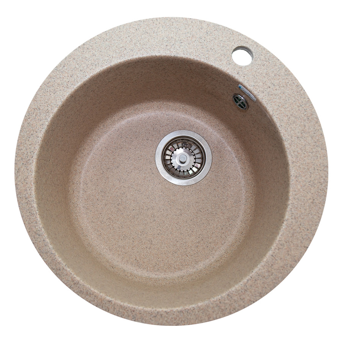 Кухонная мойка GranAlliance G-11, песок,круглая 495 мм