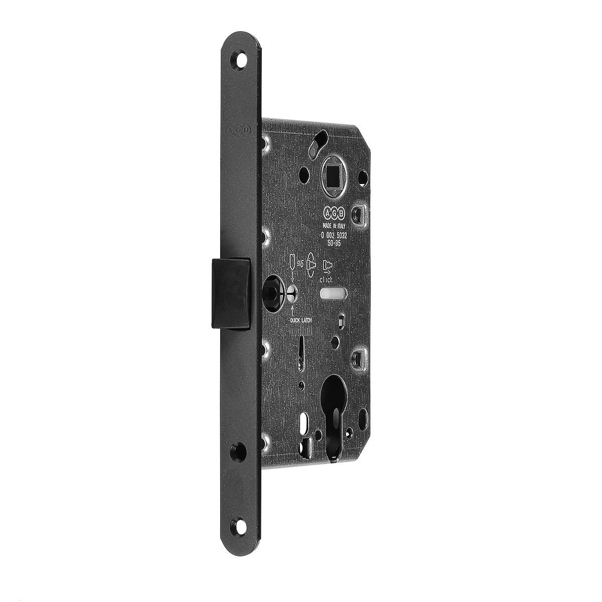 B 01103 50 93 замок е/ц (пласт) с отв. , черный