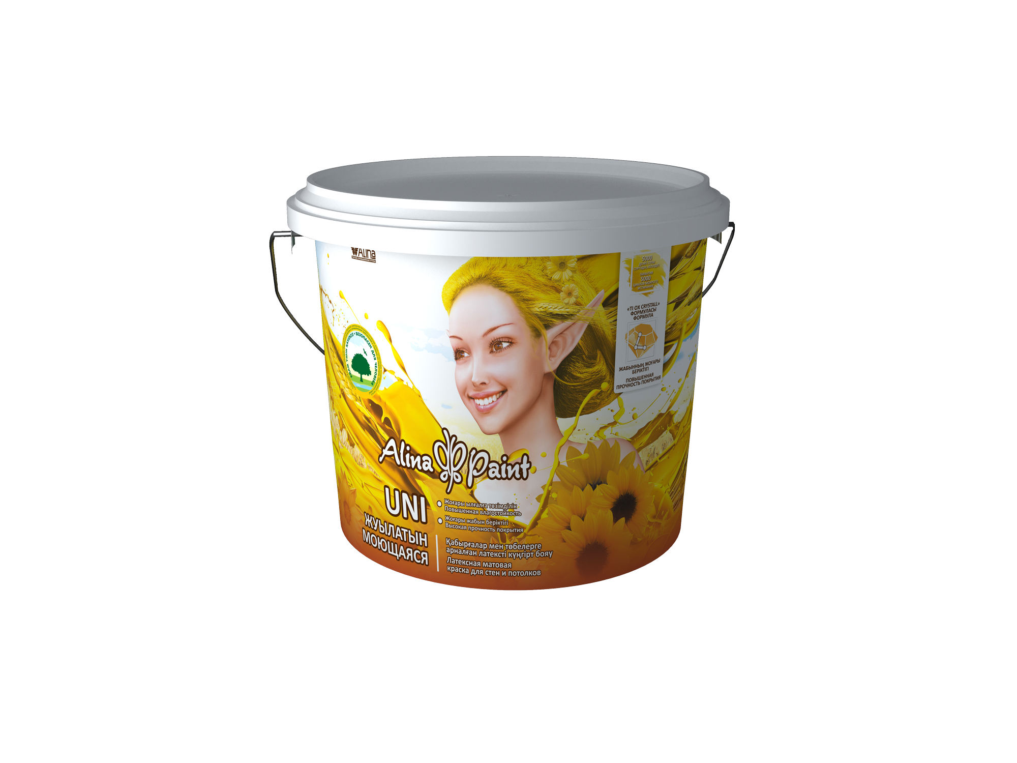Краска водоэмульсионная, Alina Paint UNI, 3 кг (база С)
