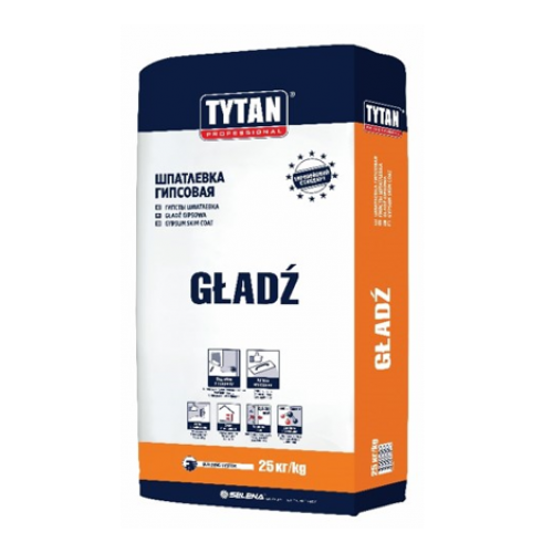 Tytan шпаклевка гипсовая GLADZ (25кг) Tytan шпаклевка гипсовая GLADZ (25кг)