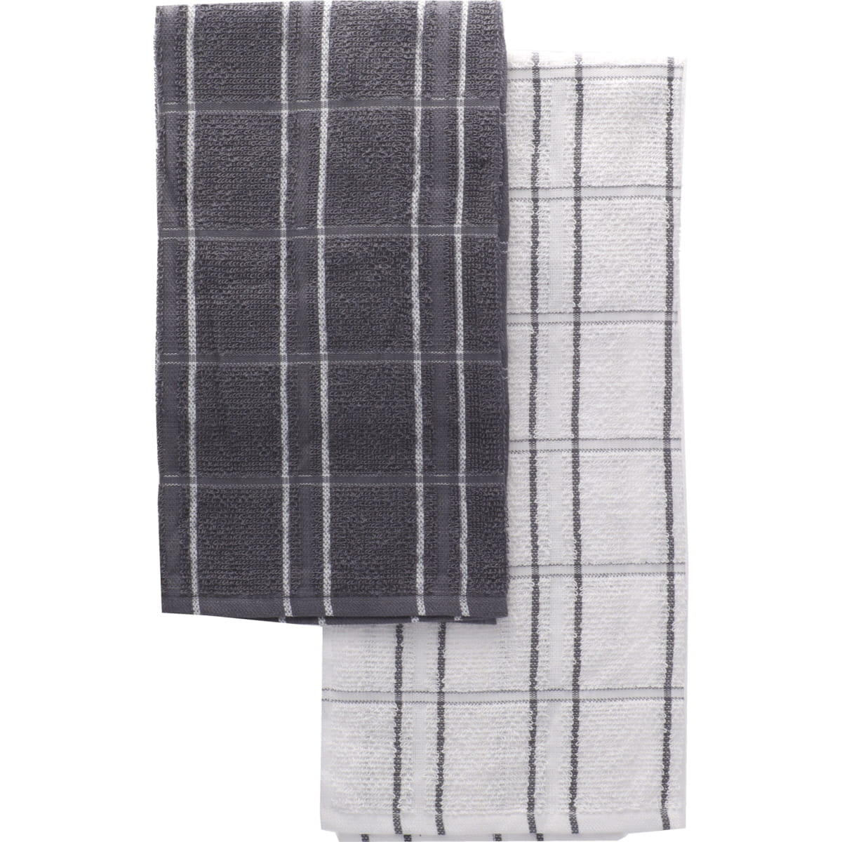 Набор кухонных полотенец 50х50 см х 2шт. клетка хлопок антрацит/белый 43502936 Набор кухонных полотенец 50х50 см х 2шт. клетка хлопок антрацит/белый 43502936