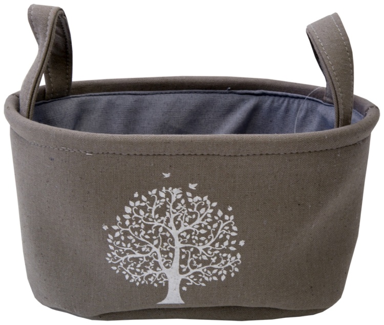 Корзина тканевая для хранения Handy Home Сад 28х18х14 см серый