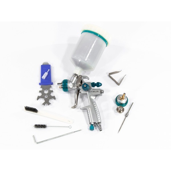 Краскораспылитель AG 901 LVMP профессиональный, гравитационного  типа, сопла 1,3 и 1,1 мм // Stels