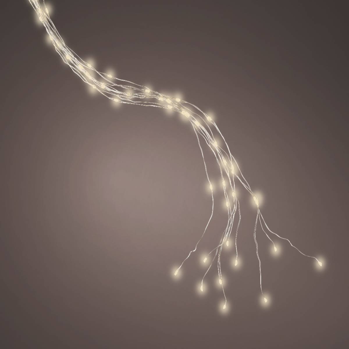 Электрогирлянда Пучек 2 м 200 MicroLED IP44 теплый белый свет провод серебро 10 нитей 220 В 497052 K