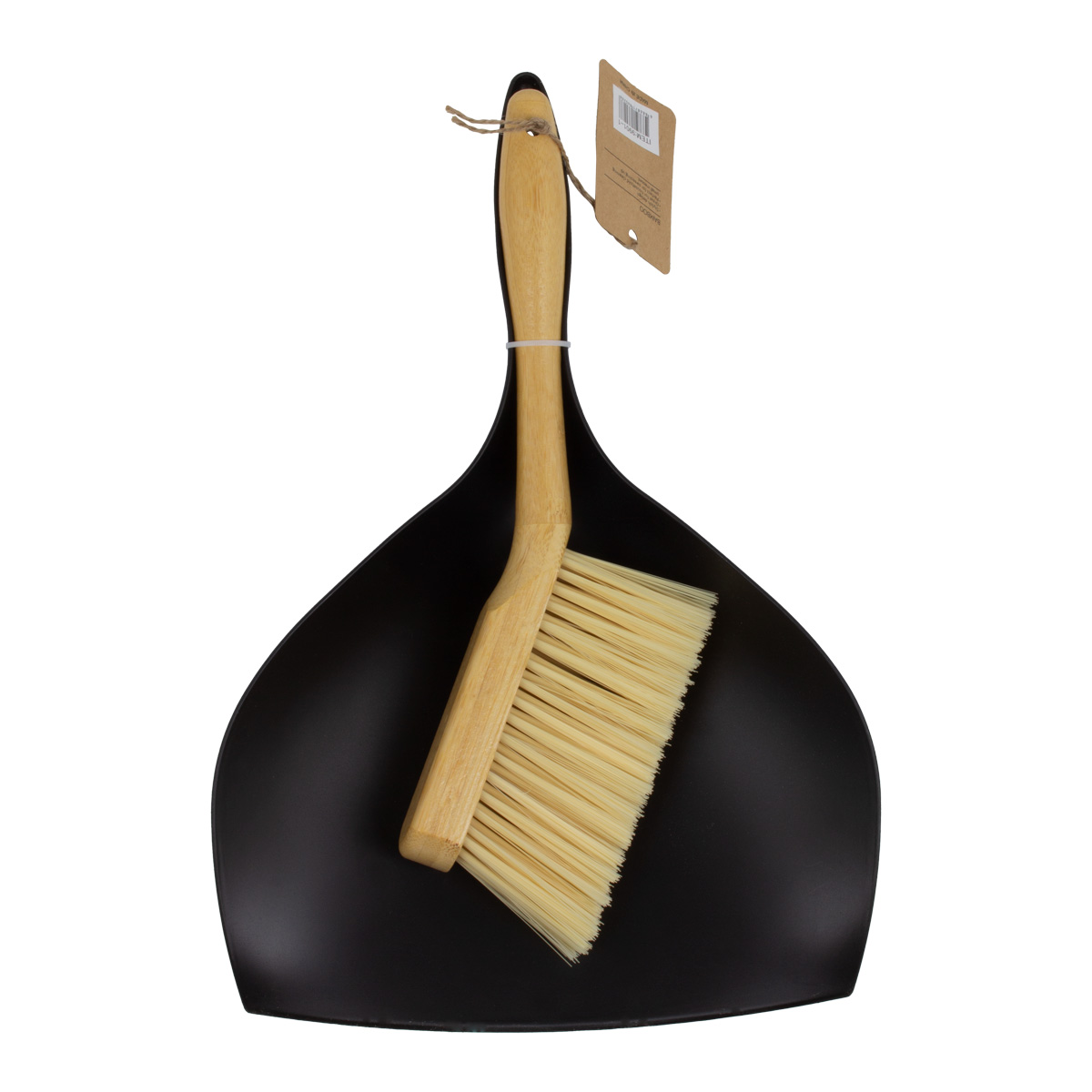 Набор для уборки J&S совок и щетка бамбук черный 9901-1