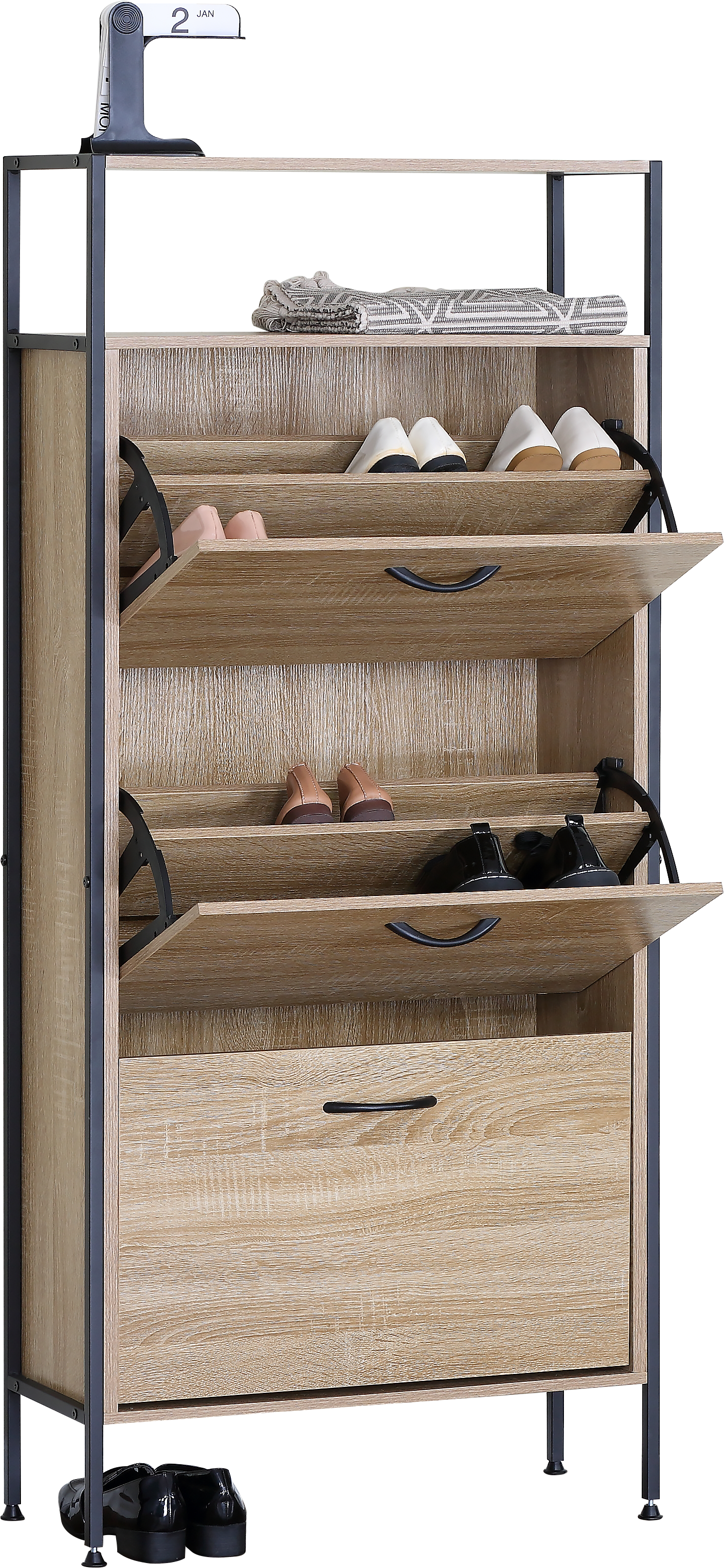 Обувница 3 секции GDX 63х24х140,5 см натуральный CN