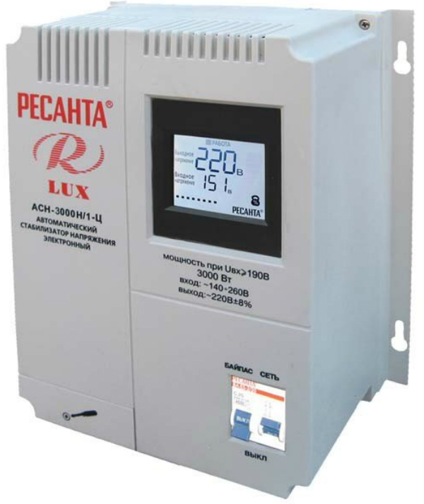 Стабилизатор 3000/1 АСН Ц Ресанта LUX