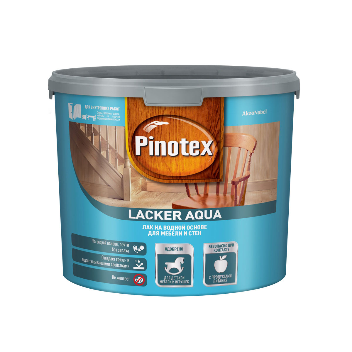 Лак на водной основе Pinotex Lacker Aqua 70 (глянцевый) 2,7л Лак на водной основе Pinotex Lacker Aqua 70 (глянцевый) 2,7л