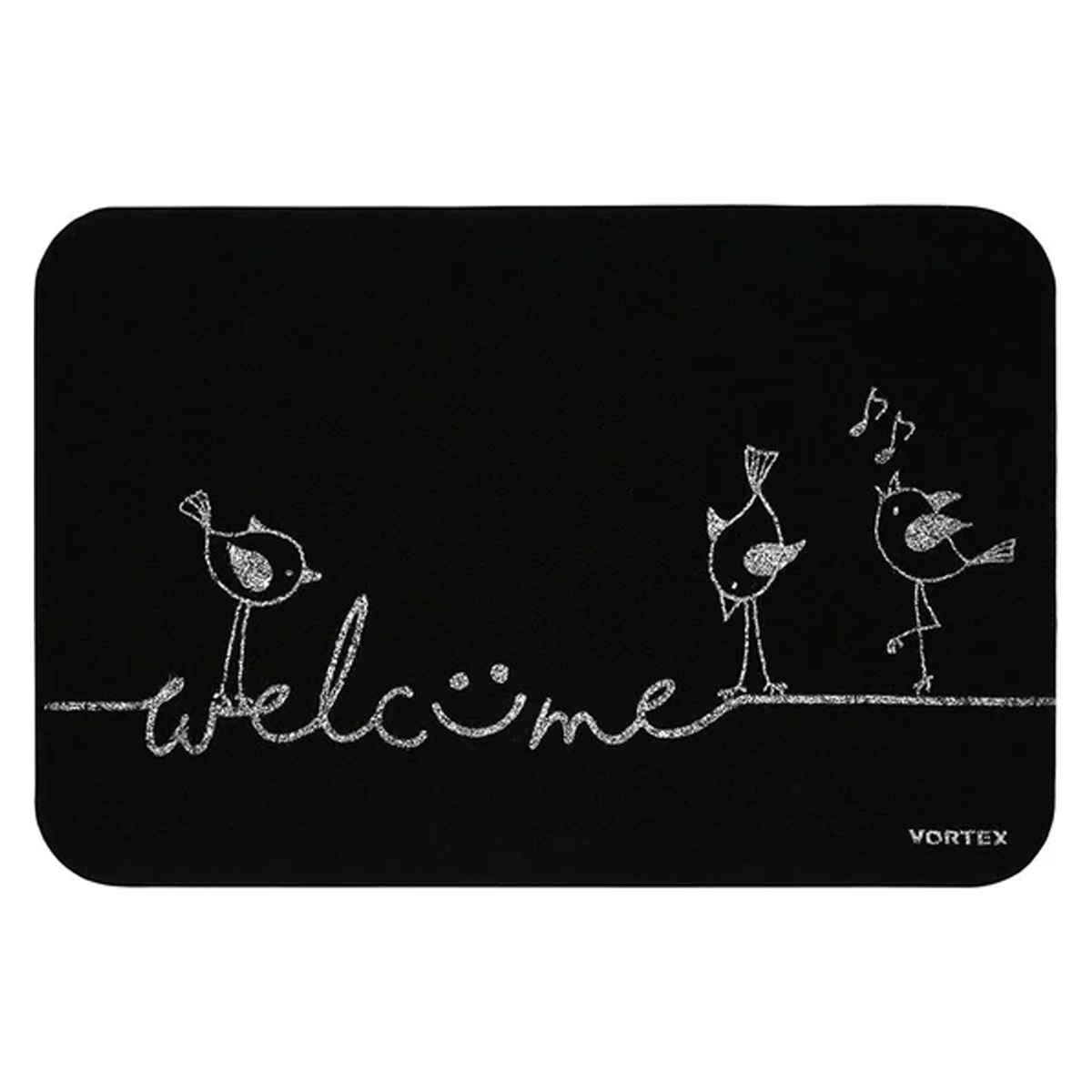 Коврик придверный "Welcome",  птицы 40*60см, "VORTEX" / 24