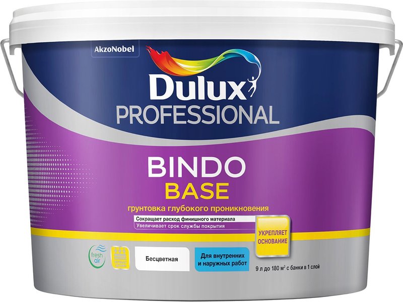 Грунтовка универсальная Dulux Professional Bindo Base 9л Грунтовка универсальная Dulux Professional Bindo Base 9л