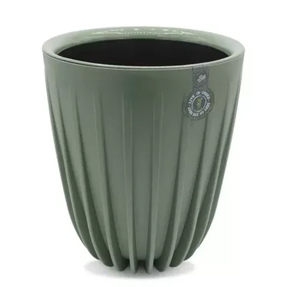 Горшок пластиковый с вкладкой, Сигма Нефрит d.19 h.23 4,6 л. СИ19-32