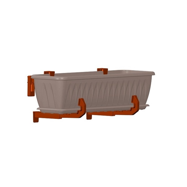 Крепление для балконных ящиков универсальное (2шт.) - Терракотовый