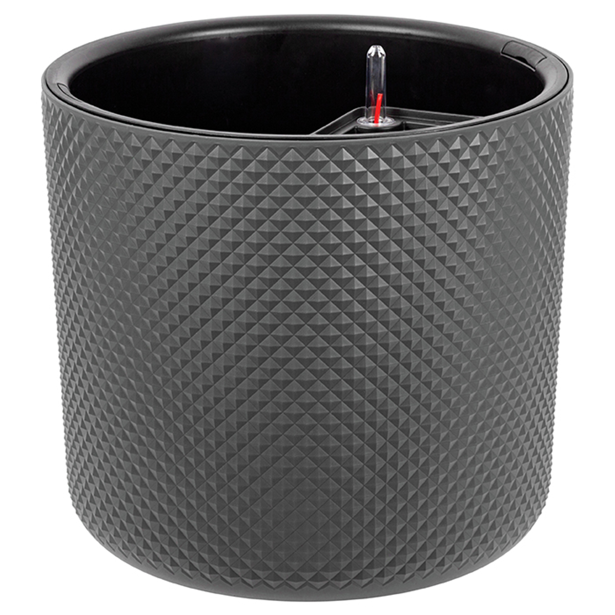 Кашпо IDEA ФАСЕТ D360мм 29л с вставкой и с автополивом Графитовый М 3239