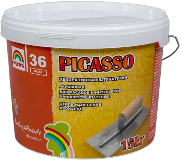Штукатурка декоративная "Picasso" "Радуга-36" 15 кг