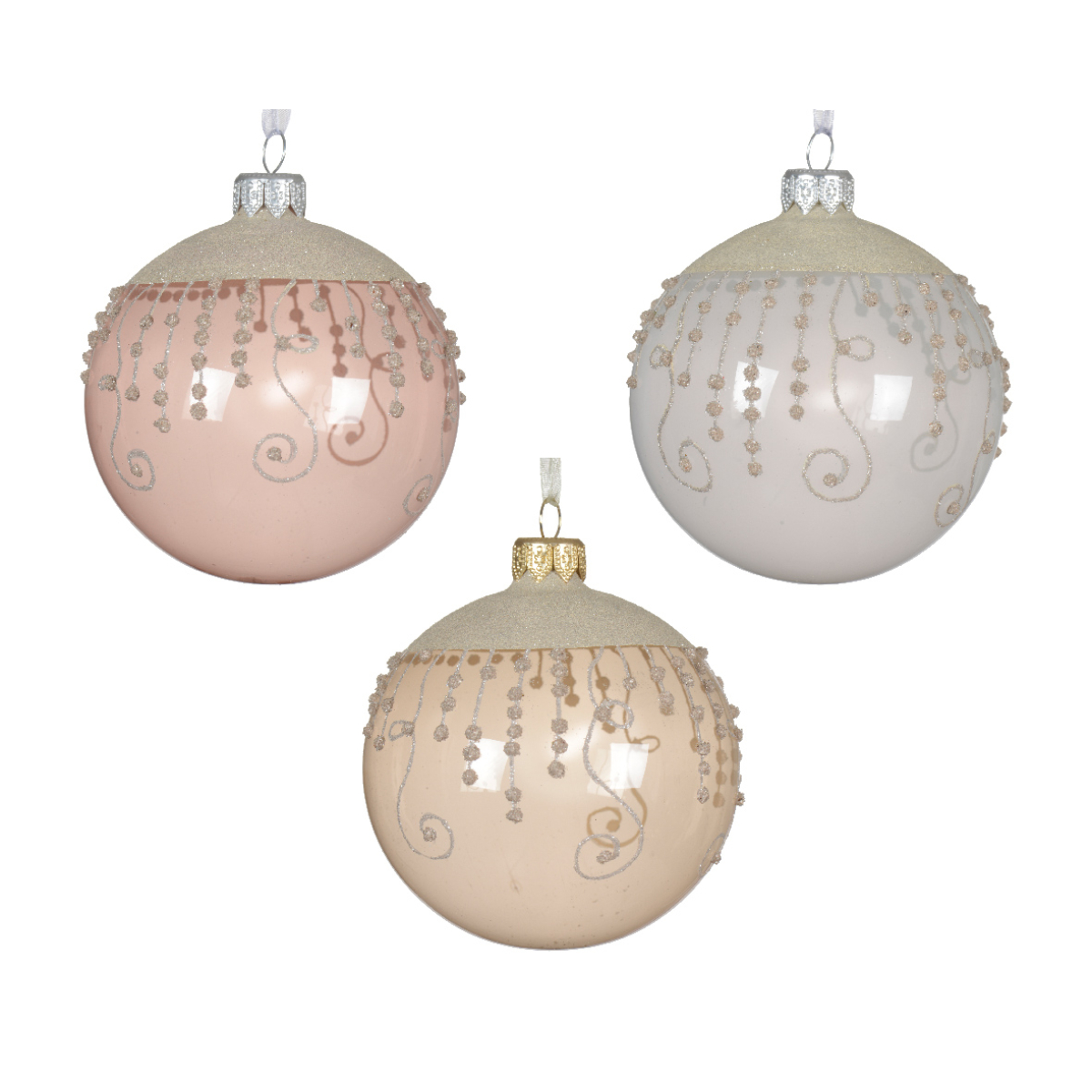 Шар елочный Kaemingk 3 цвета в ассортименте D8 см стекло 053461