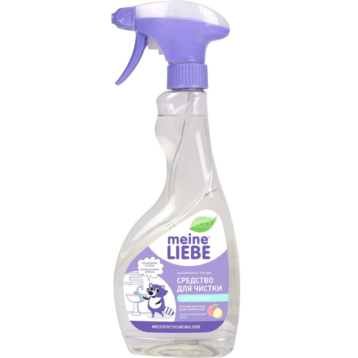 Спрей MEINE LIEBE  для чистки сантехники 0,5л Спрей MEINE LIEBE  для чистки сантехники 0,5л