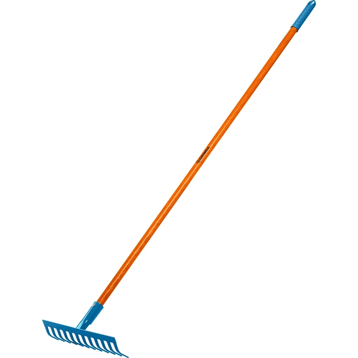 Грабли садовые GRINDA, PR-12S FIBER, 310 х 80 х 1500 мм, 12 прямых зубцов, углеродистая сталь, фибер