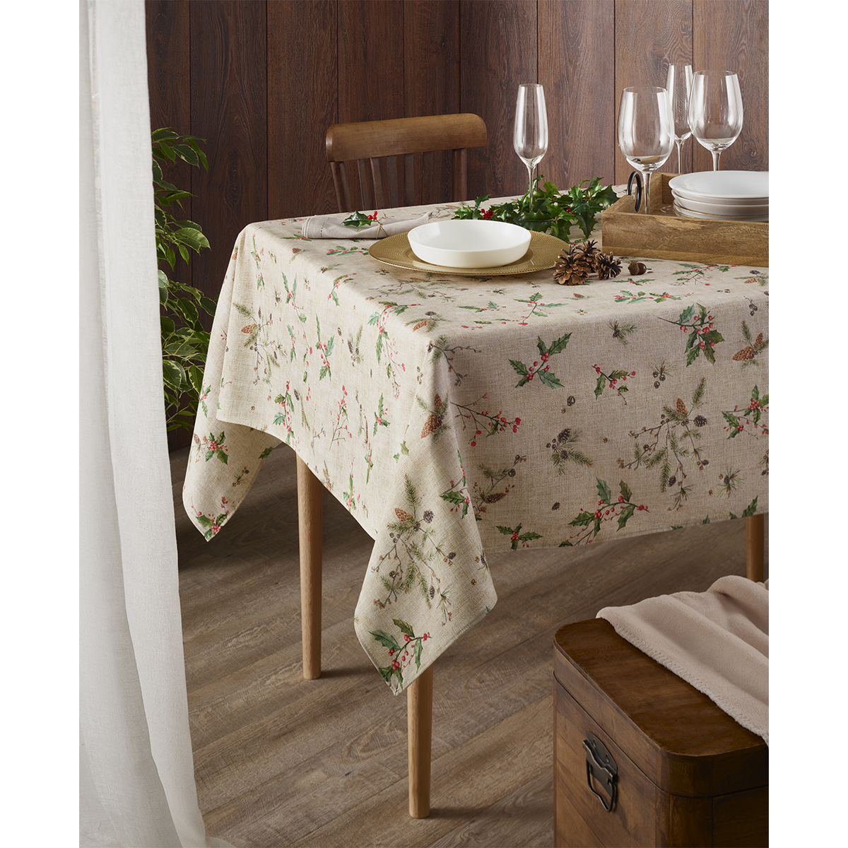 VISCUM Xmas: Скатерть грязеотталкивающая, 100% COTON, 212  г/м2, с тефлоновым покрытием 150.25MTS