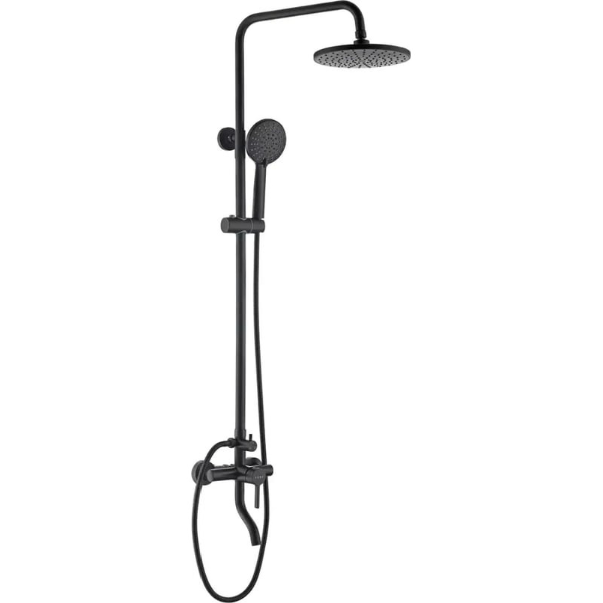 Душевая система с переключателем, без смесителя, черный VODA VST1000-5Black Душевая система с переключателем, без смесителя, черный VODA VST1000-5Black