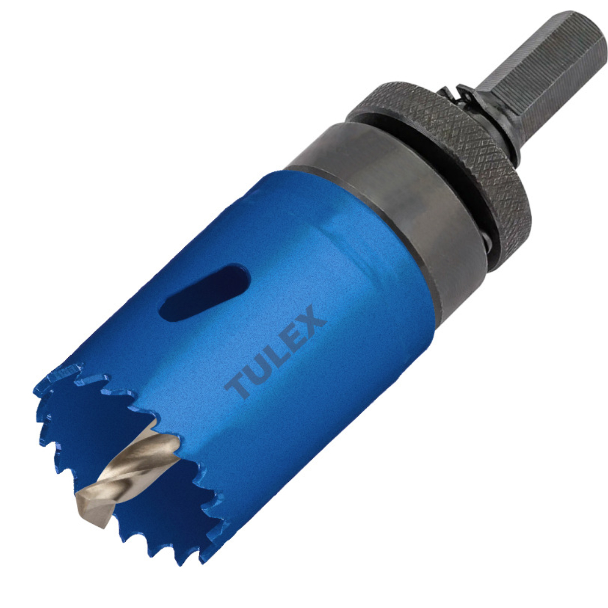 Коронка биметаллическая TULEX 601013-038 шестигранный хвостовик,с центрирующим сверлом,в сборе,38мм