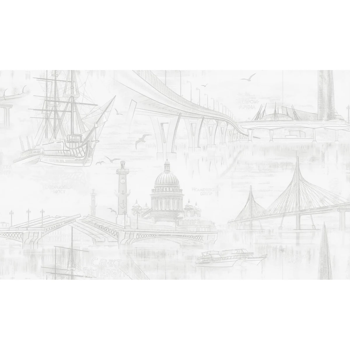 Обои 11236-01 Артекс Северная столица (10,05*1,06)(6) винил горячего тиснения на флизелине