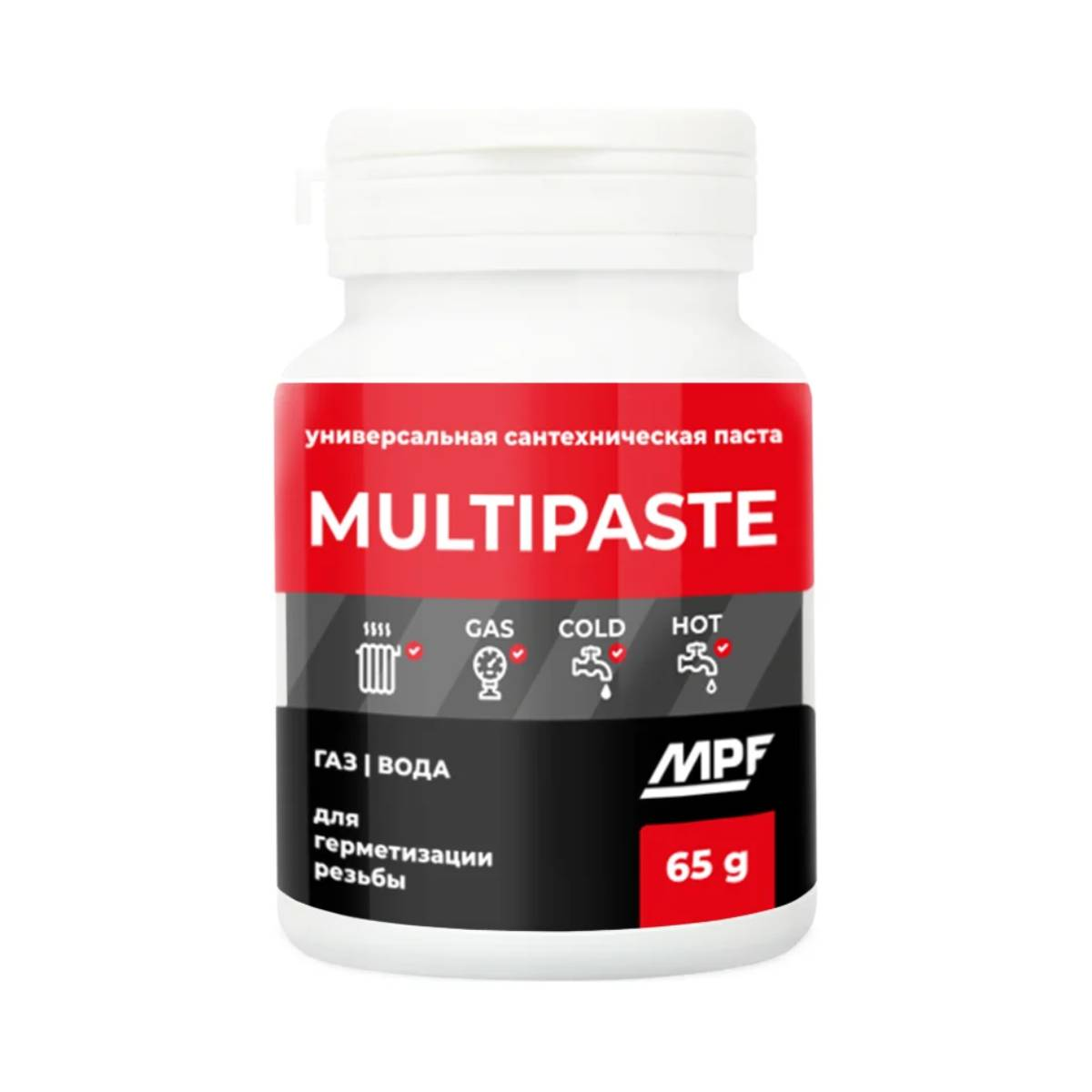 Паста уплотнительная универсальная (вода, газ, 70г) MULTIPASTA
