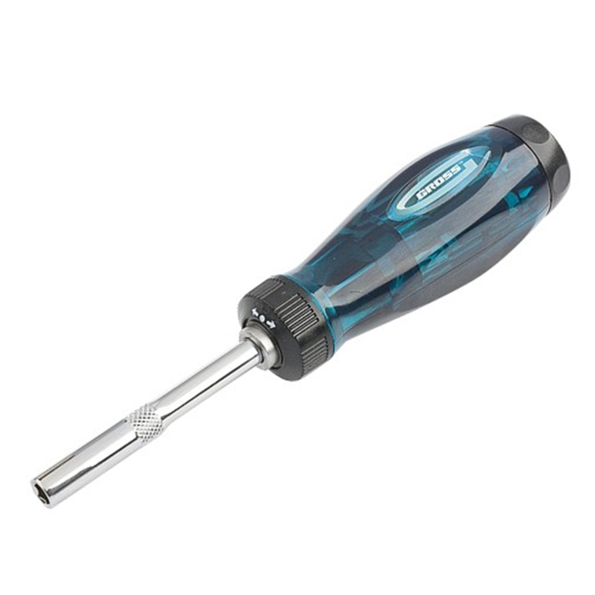 Отвертка реверсивная с удлинителем, трещотка 72 зуба, 12 шт., сталь S2// Gross