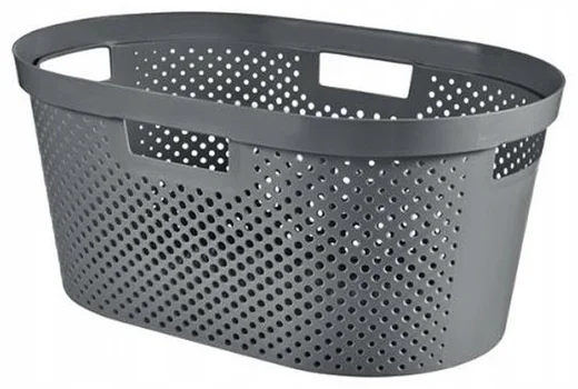 Корзина для белья Curver Infiniti Recycled 40л темно-серый 245675