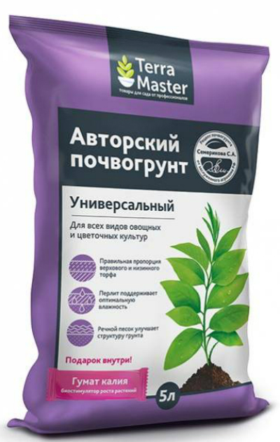 Почвогрунт Terra Master - Авторский, универсальный, 5 л.