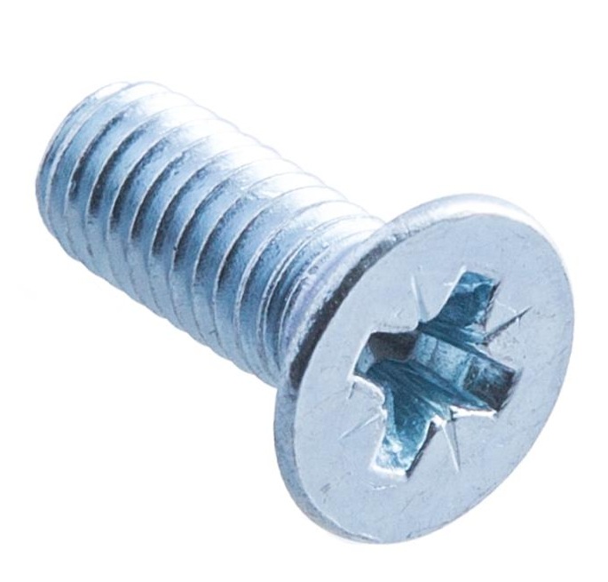 Винты пот. DIN 965 М4x12 с гайк.и шайб. (белый цинк 14 шт)