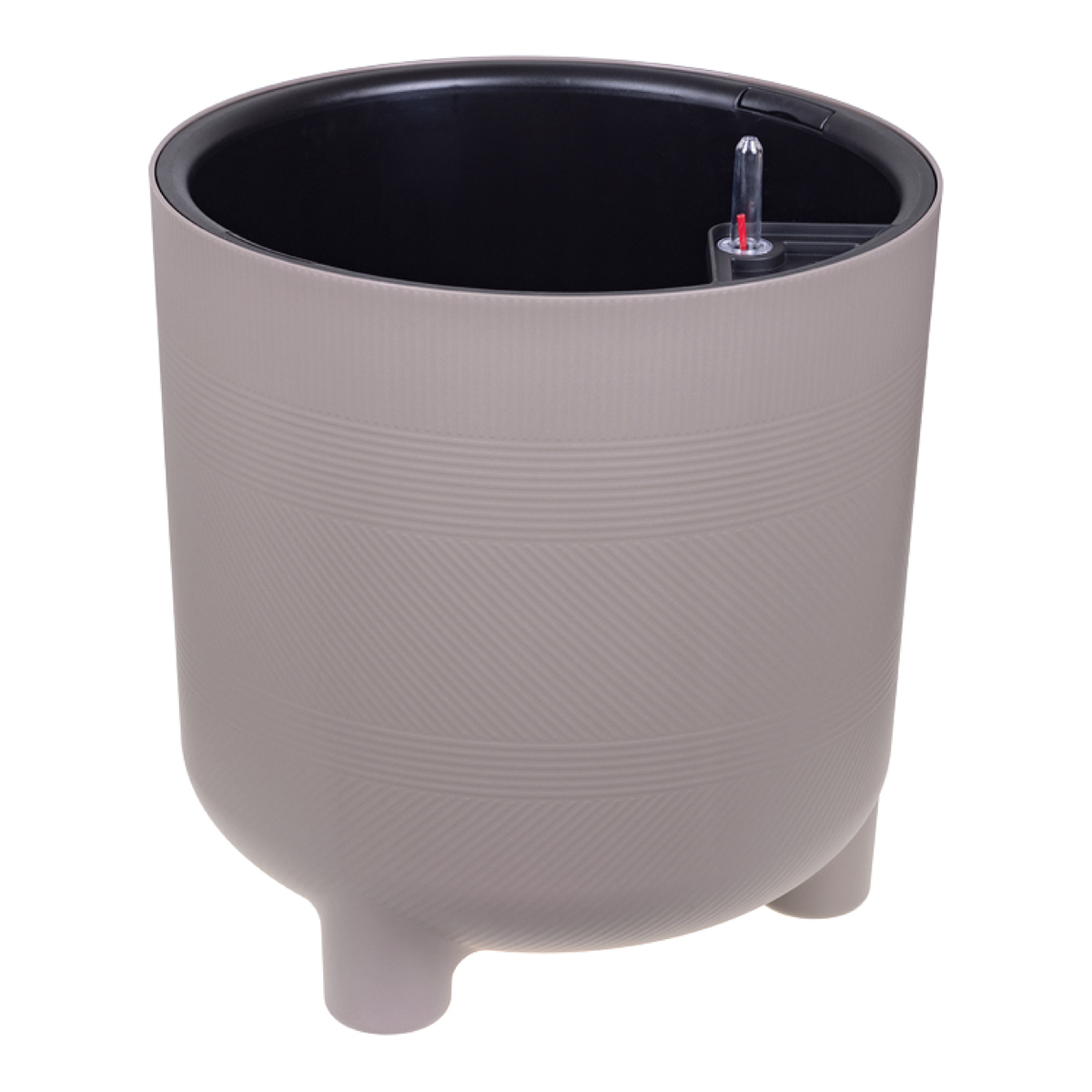 Кашпо ШЭНК D360мм 29л с вставкой и с автополивом французcкий серый М 3244