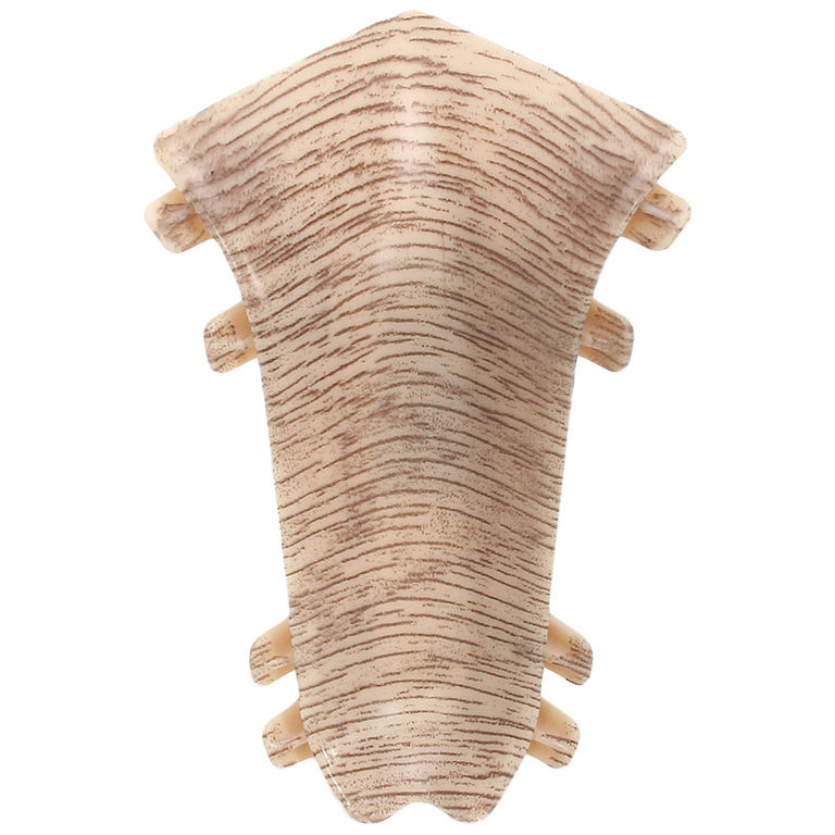 Угол внутренний для плинтуса 67мм "Идеал Элит" 208 / Дуб мокко