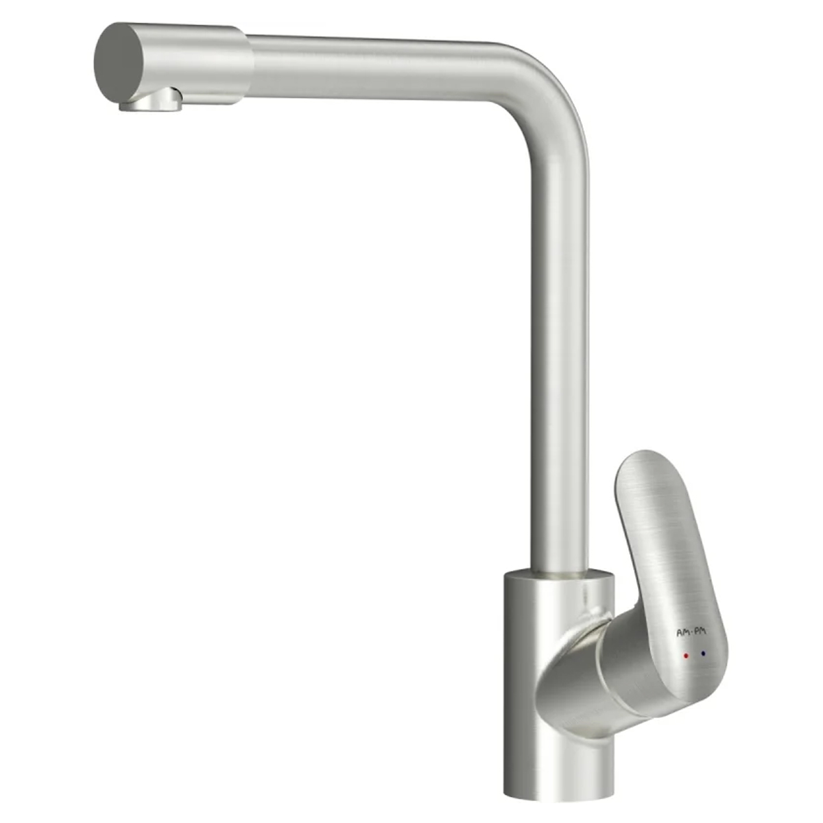 Смеситель д/к AM.PM F8005711 Like,  с каналом для питьевой воды, L-излив, сатин, шт.,