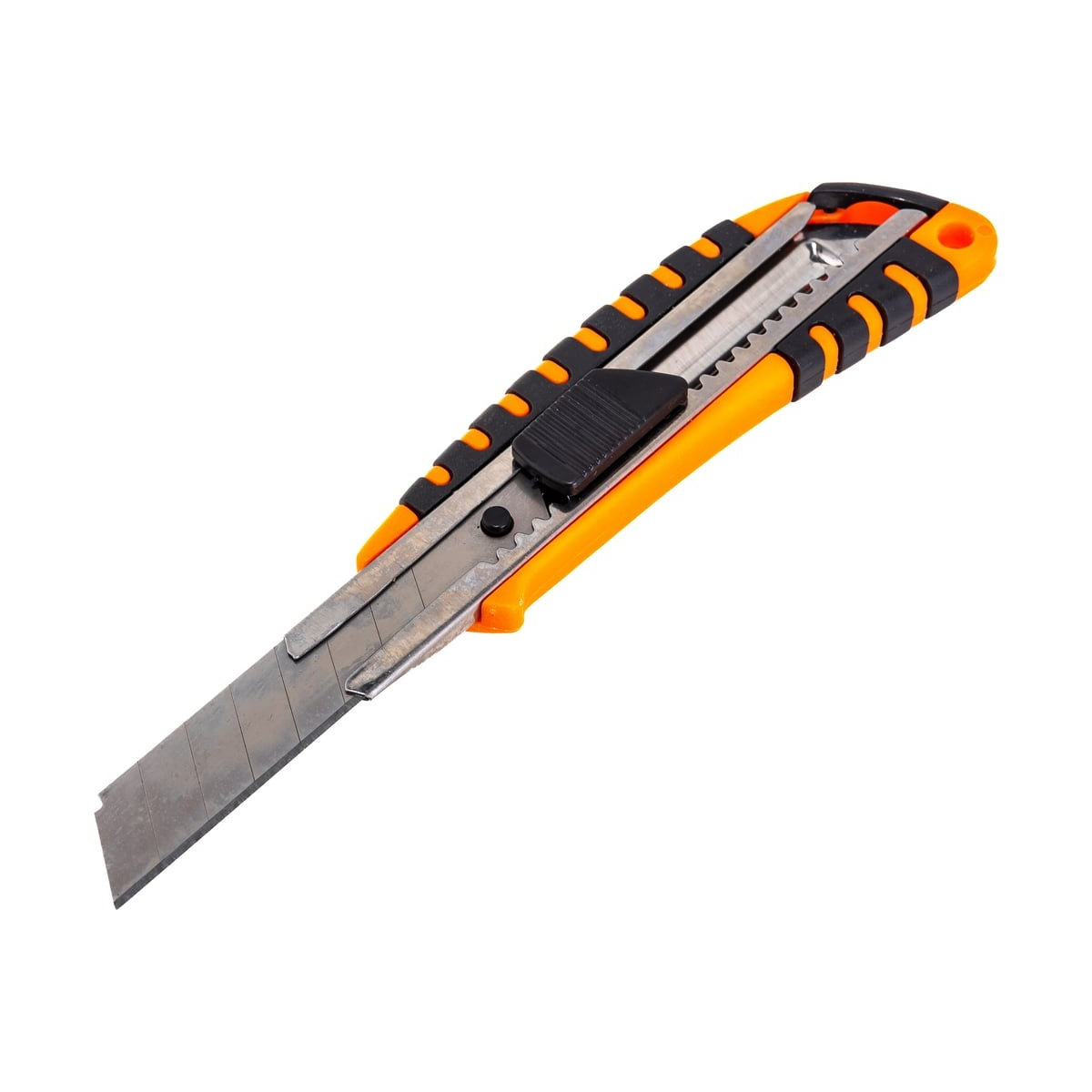 Нож, 18 мм выдвижное лезвие металлическая направляющая пластиковый двухкомпонентный корпус// Sparta