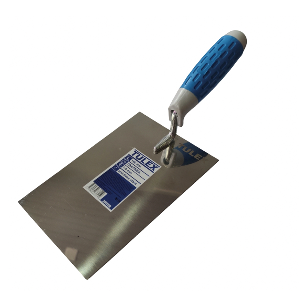 Кельма штукатурная TULEX "TRAPEZIA" 3011118 нержавеющее полотно, двухкомпонентная рукоятка, 180мм