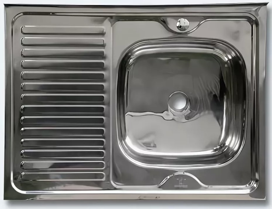 Мойка ZEUS 60*80 (0.6мм) Накладная, чаша справа