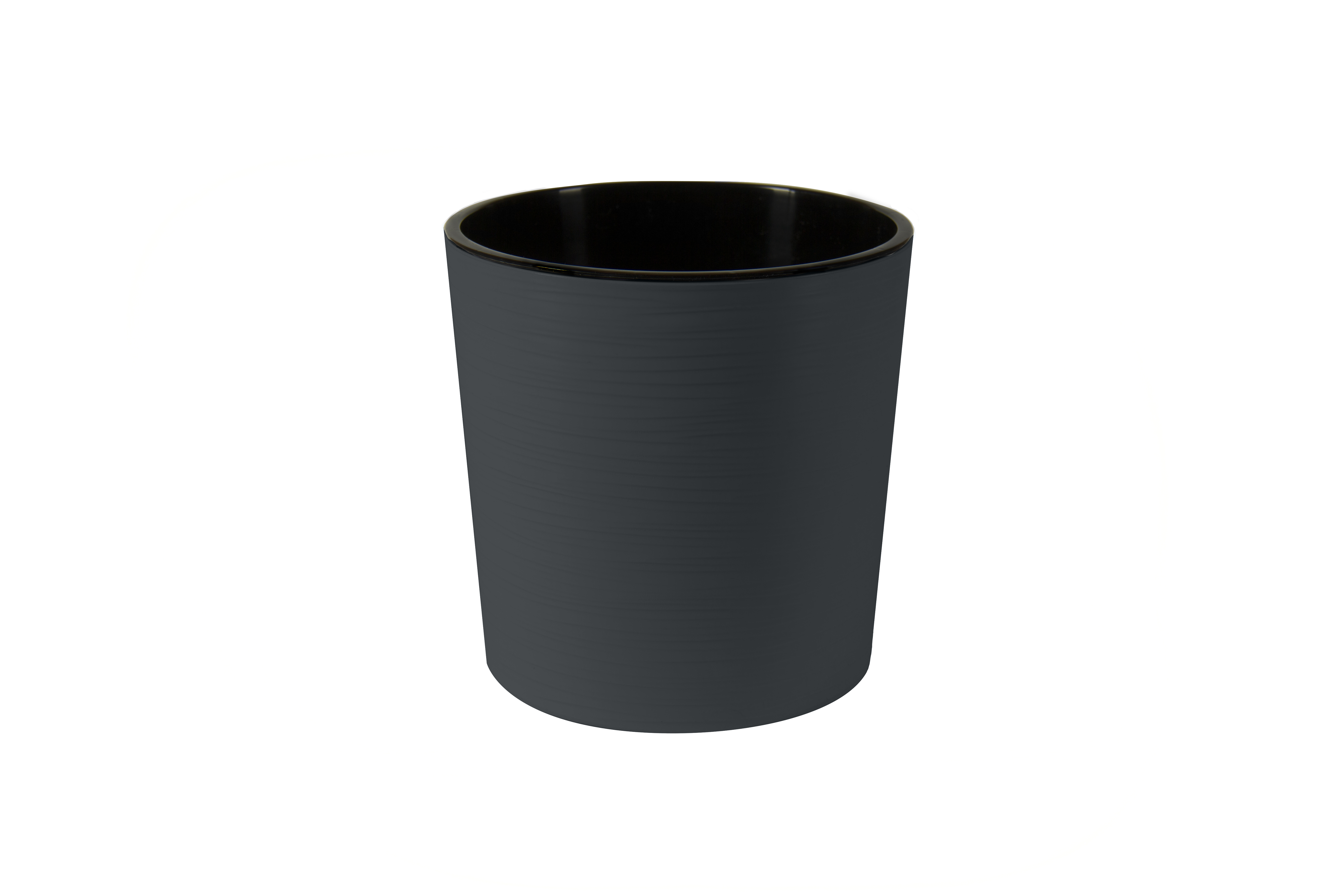 Горшок пластиковый с вкладкой, ВЕГА Антрацит d.14,5 h.14,5. 2 л. ВГ14-12