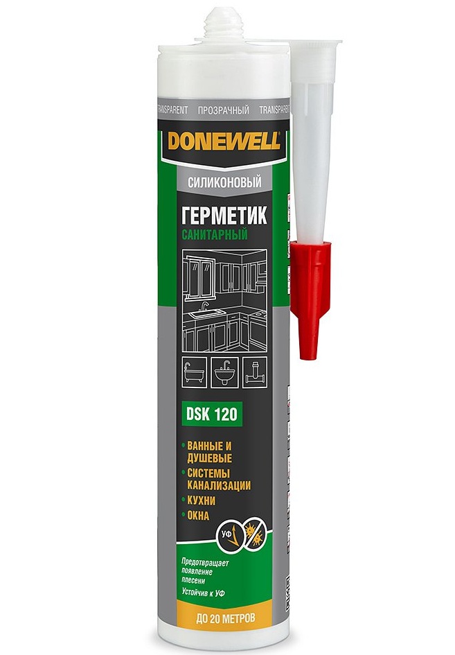 Герметик силиконовый санитарный DONEWELL белый DSK 121