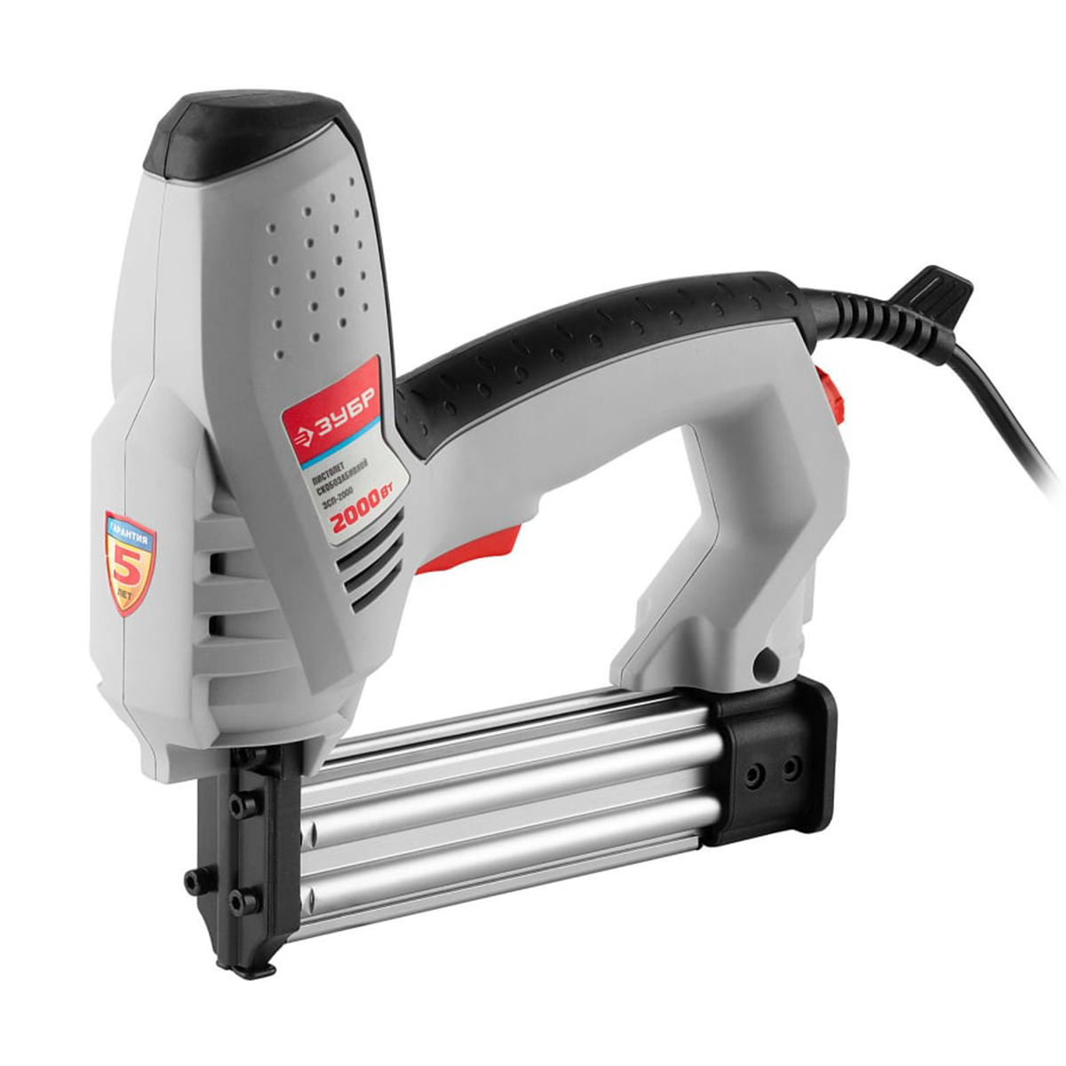 Пистолет скобозабивной (степлер), ЗУБР ЗСП-2000, регулятор силы удара, скоба: 15-25 мм, гвоздь: 15-3