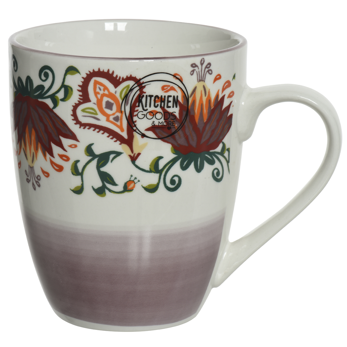 Кружка Цветы 11,8х8,2х10 см фарфор фиолетовый 825738 Kmg
