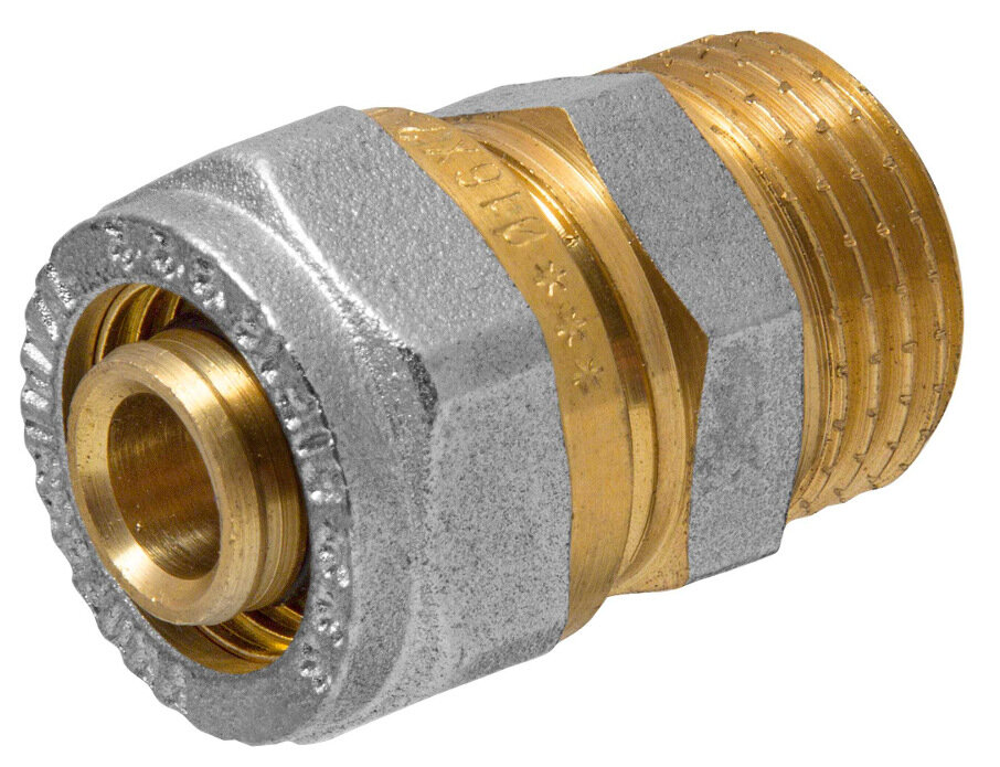 Соединитель (патрубок) 16 х 1/2" ц/ш, MP-У