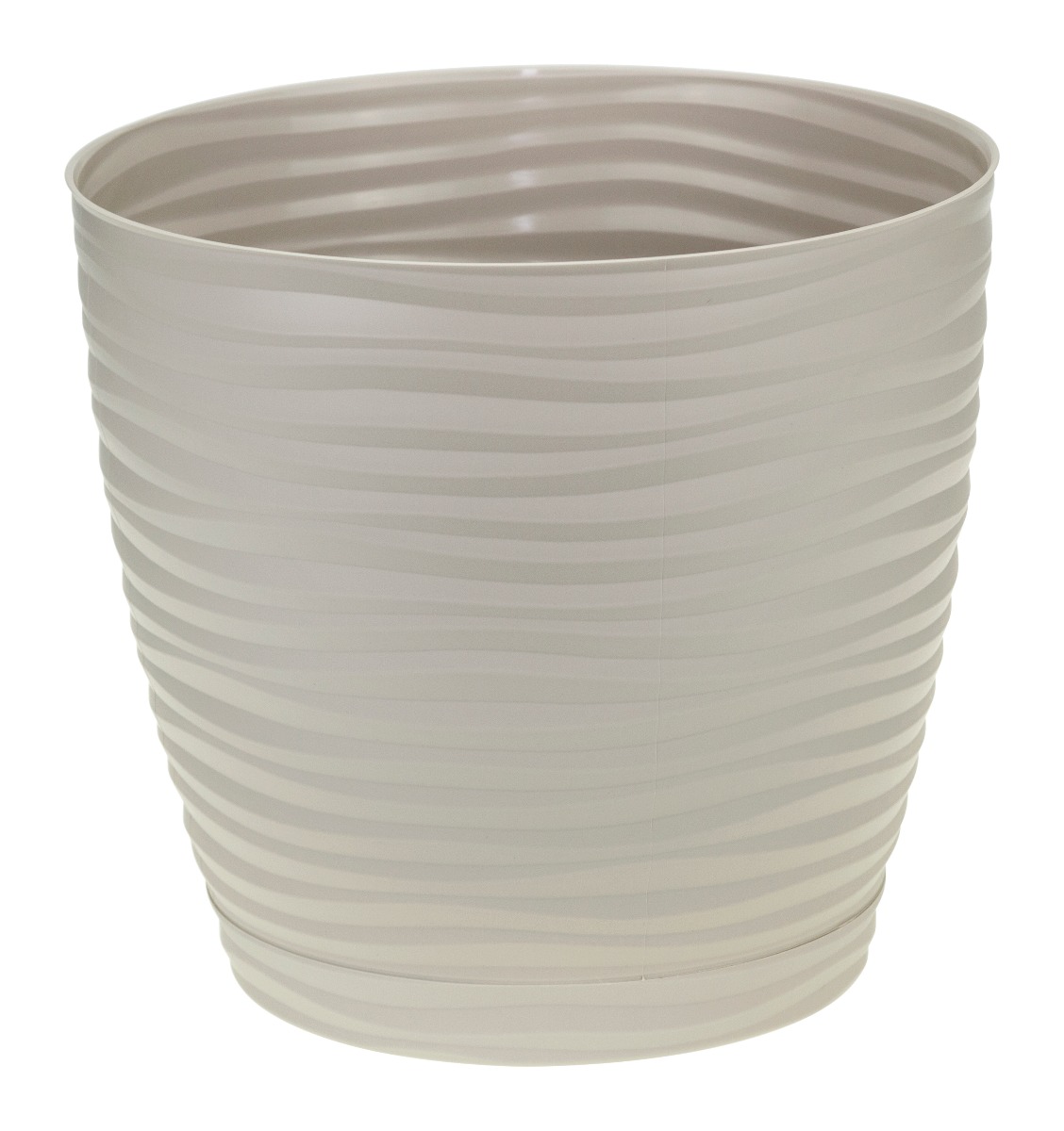 Кашпо IDEA ДЮНА D220мм 5,5л с поддоном Кремовый М 3070