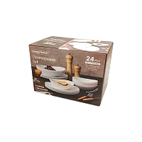 Набор столовой посуды 24 пр. DH Овал белый LCP24T-W2