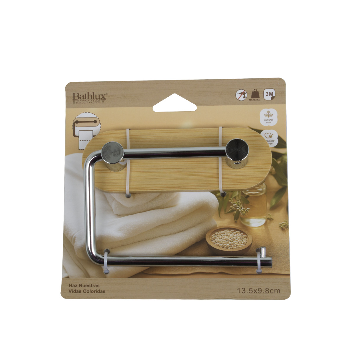 Держатель для туалетной бумаги Bathlux 13,5х9,8 см 30601