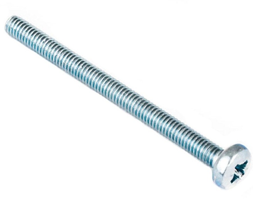 Винты пкр. DIN 7985 М5x40 с гайк.и шайб. (белый цинк 6 шт)