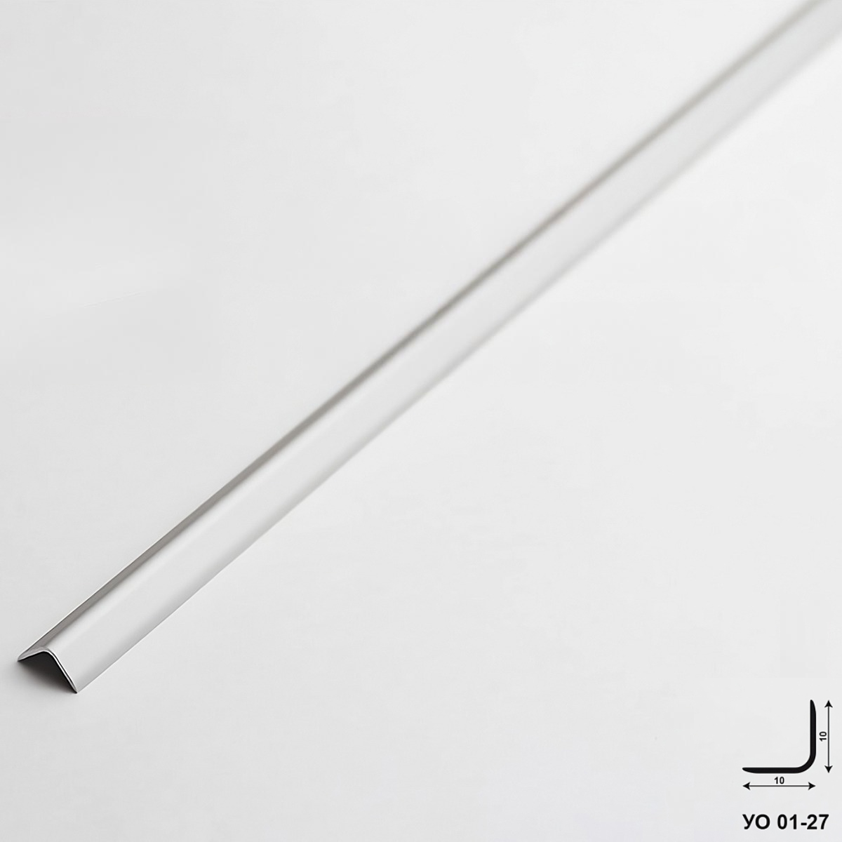 Угол отделочный внешний 10х10х1,0мм 2,7м Угол Округлый 01-27.2700.01л