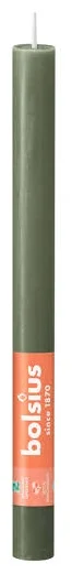 Свеча столовая Bolsius в деревенском стиле 27х2,3 см Fresh Olive