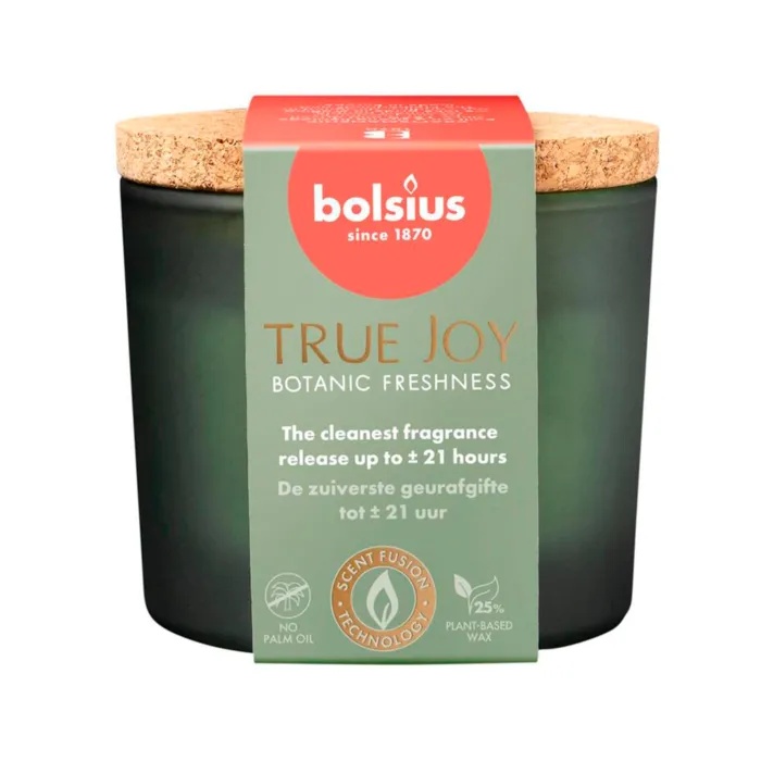 Аромасвеча в стакане Bolsius True Joy 6,6x8,3 см Botanic freshness
